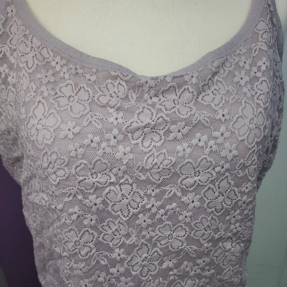 Old Navy Purple Lace Crop Tank Top - Picture 6 of 9